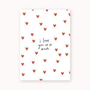 Postkarte | I Love You Herzis