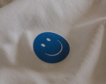 Bügelbild | Smiley - blue