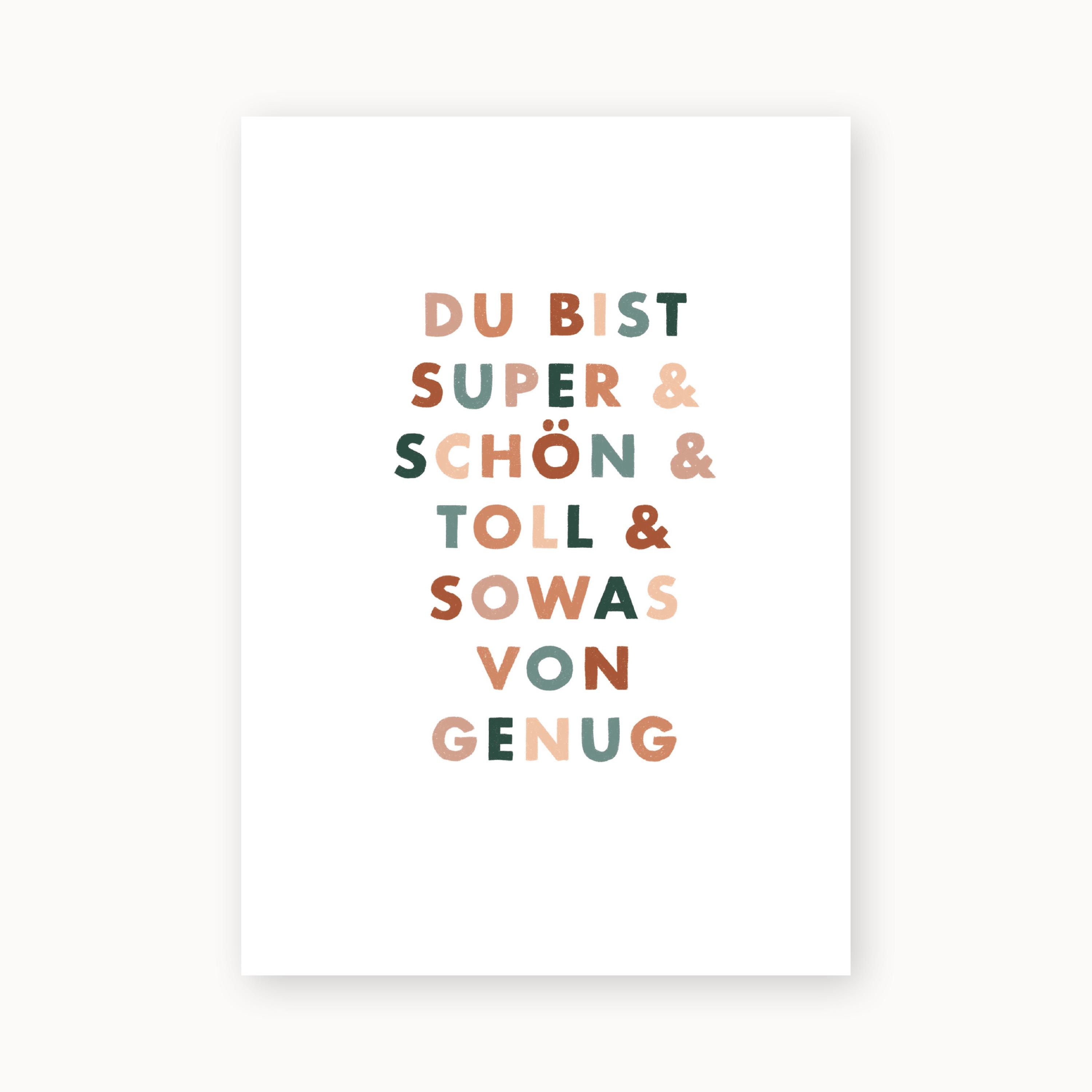 Postkarte | Du Bist Genug