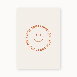 Postkarte | I Love You Smiley