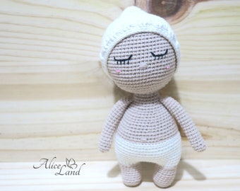 Baby Hoki - Handmade Crochet Baby Doll / Crochet Baby Toy / Amigurumi Baby Doll / Baby Shower Nursery