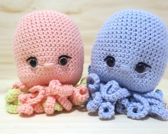 Blue octopus crochet blue octopus miniature octopus Hand-crocheted octopus home decor toy newborn gift newborn minitoy amigurumi octopus toy