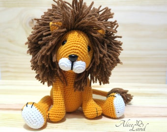 Crochet lion amigurimi lion knitted lion african lion doll crochet lion doll handmade lion homedecor doll gift for baby art lion doll