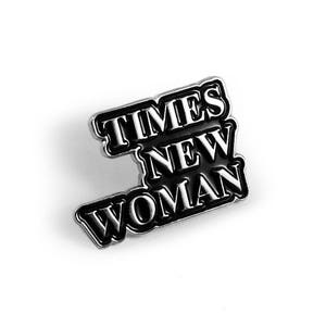 Times New Woman Silver Enamel Pin image 2