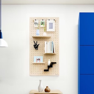 Stecktafel aus Birke 96x48 cm – Modulares Wandregal für Wohnzimmer, Büro, Eingangsbereich