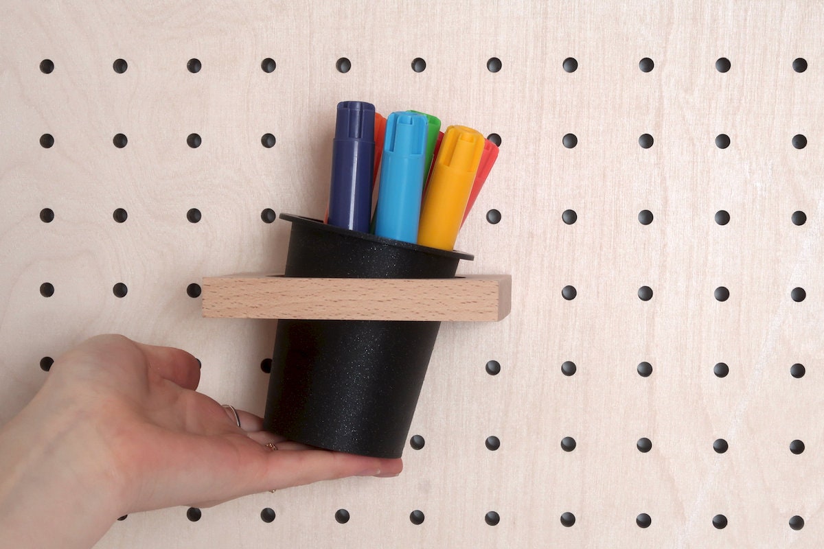 Pot à Crayons Suspendu Pour Pegboard -Rangement Modulaire et Design