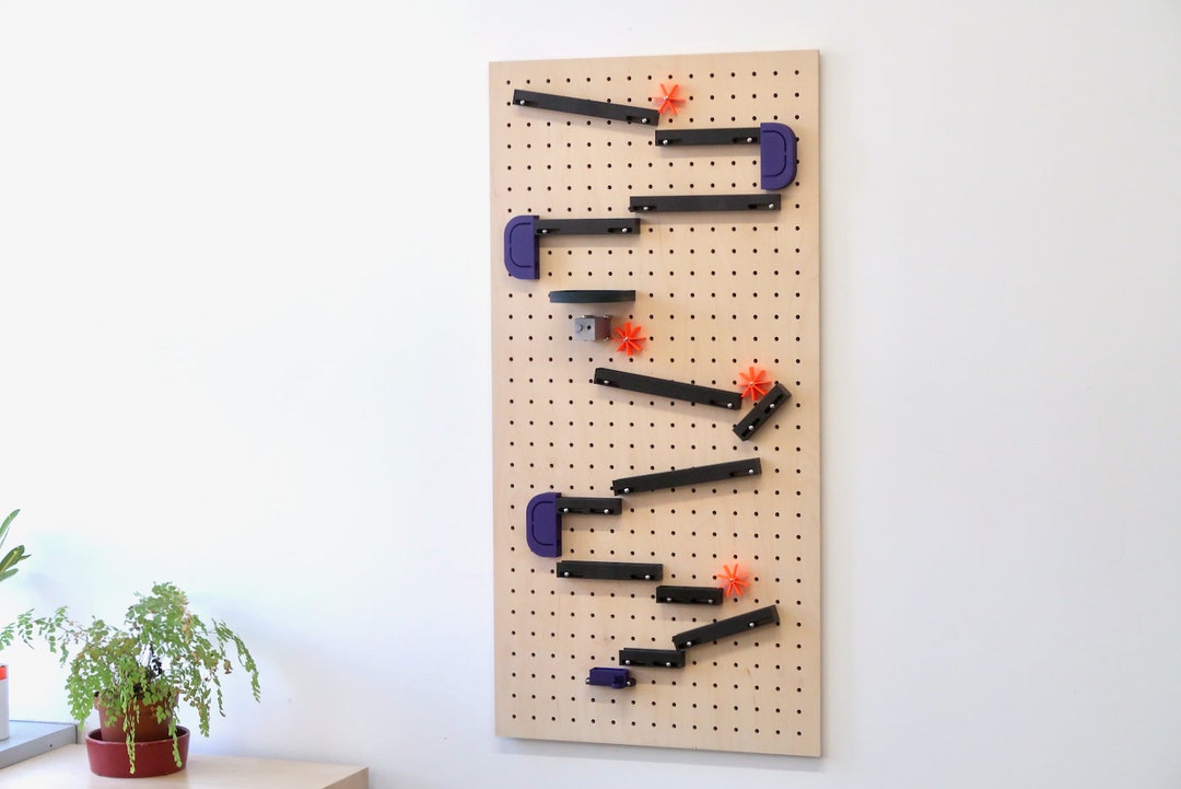 Marble Run Pegboard Have Fun With Your Pegboard Quark Etsy