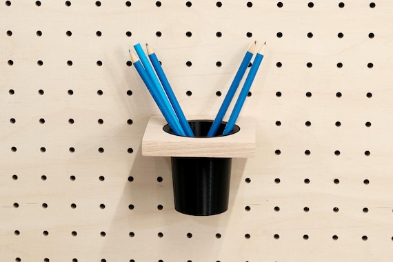 Pot à Crayons Suspendu pour Pegboard -Rangement Modulaire et Design