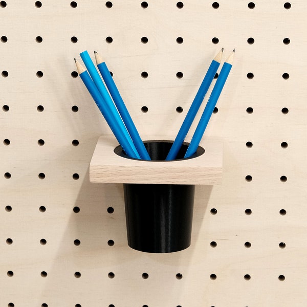 Pot à Crayons Suspendu pour Pegboard -Rangement Modulaire et Design