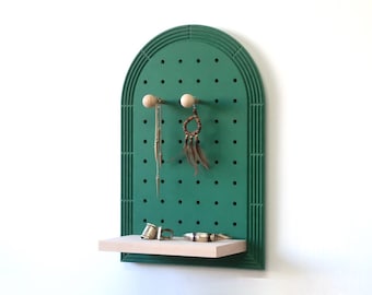 Arch Curvy Art Deco Pegboard Shelf 24 x 36 cm