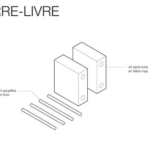 Serre-livres pour Etagère Murale Accessoire pour Pegboard Bibliothèque Murale image 5