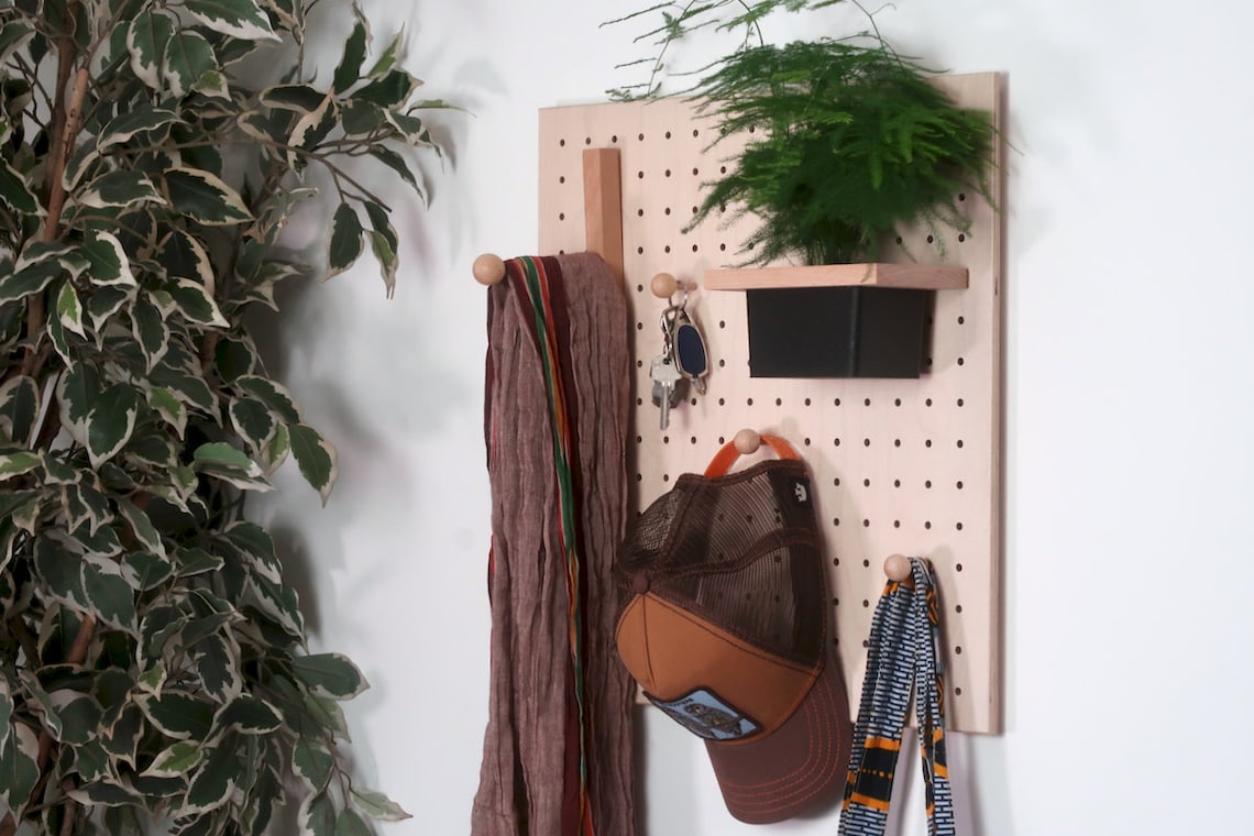 Suspended flower pot pegboard wall accessory Etsy