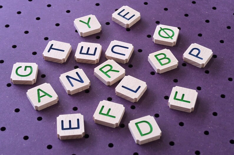 Wooden letters for pegboard image 2