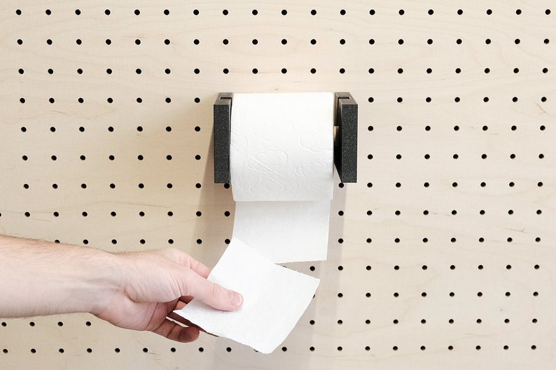 Toilet roll holder for Pegboard image 1