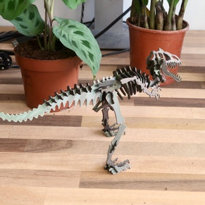 T-REX puzzle 46 pieces in 3D printing to assemble yourself image 2