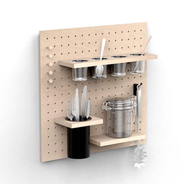 Pegboard Perforated Panel Kit + Kitchen Accessories - Size S