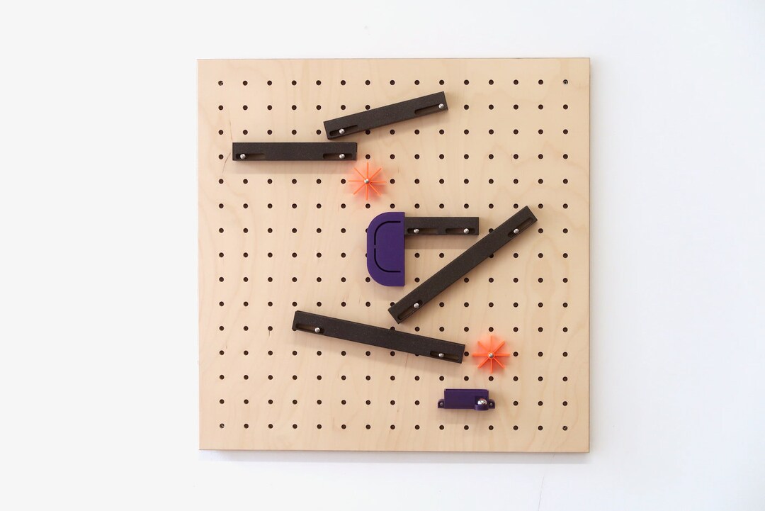 ACCESSORY ONLY Marble Run and Marble Track for Pegboard Quark the