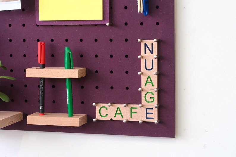 Wooden letters for pegboard image 8