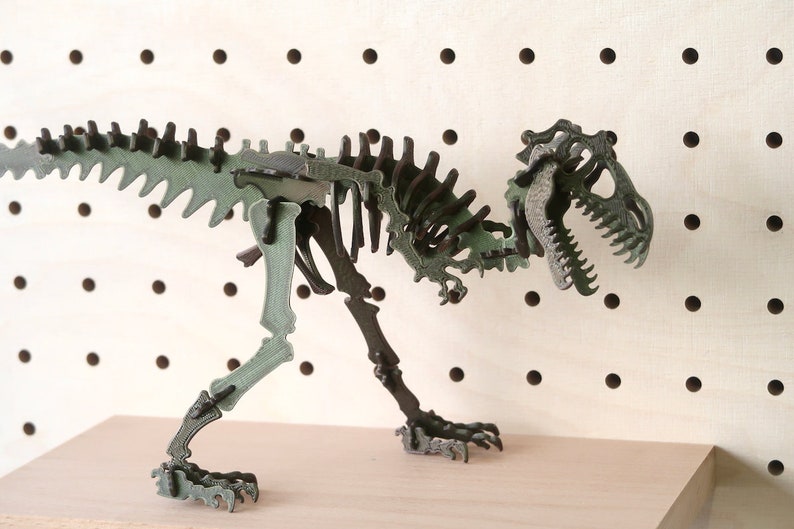 T-REX puzzle 46 pieces in 3D printing to assemble yourself image 1