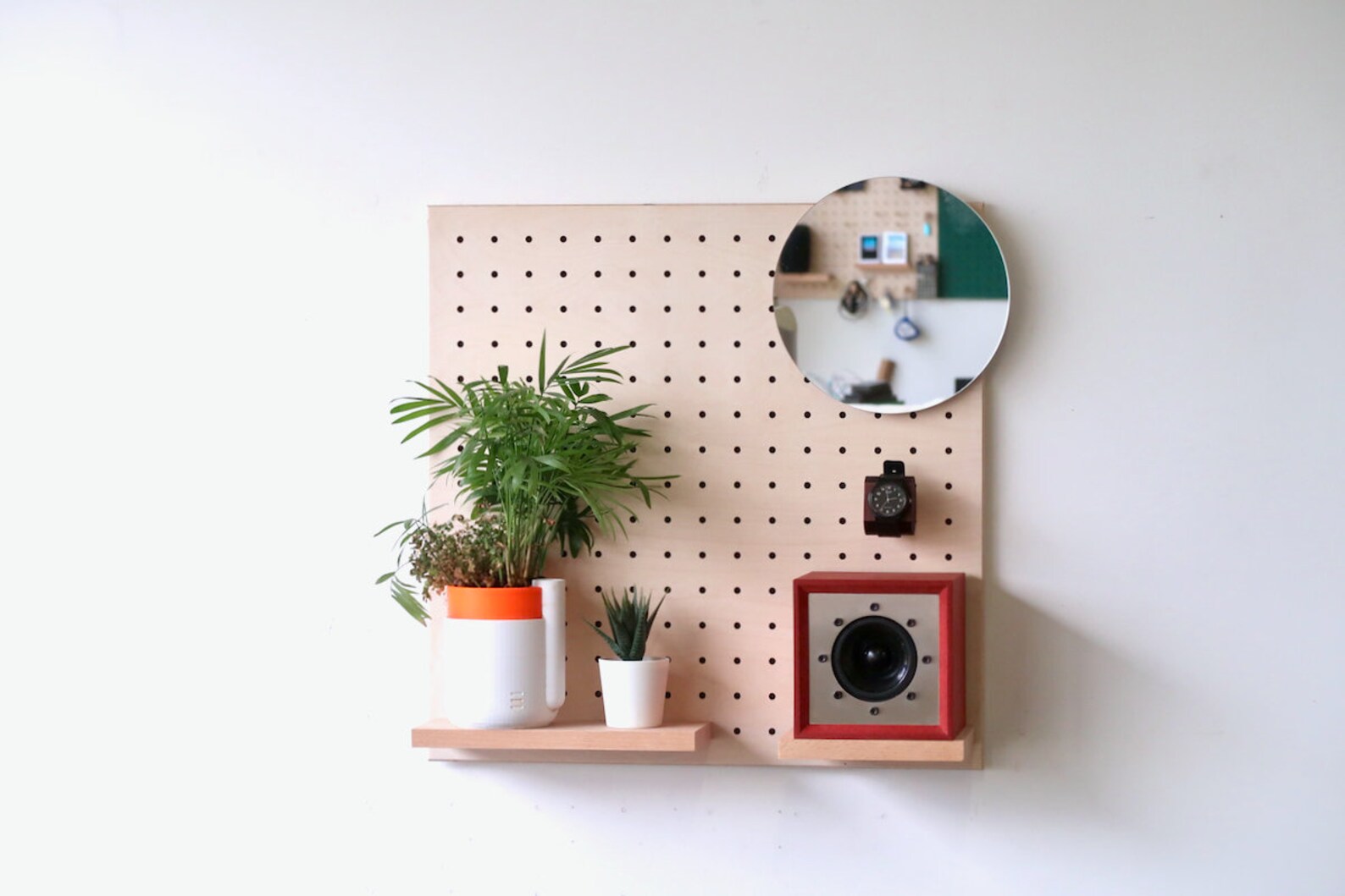 Round Mirror for Wall Shelf Pegboard Etsy