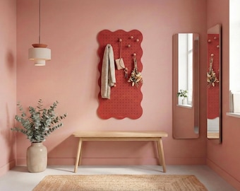CURVES Pastel Pegboards - Children rooms organizer - Modular wall shelf - Decorative storage unit