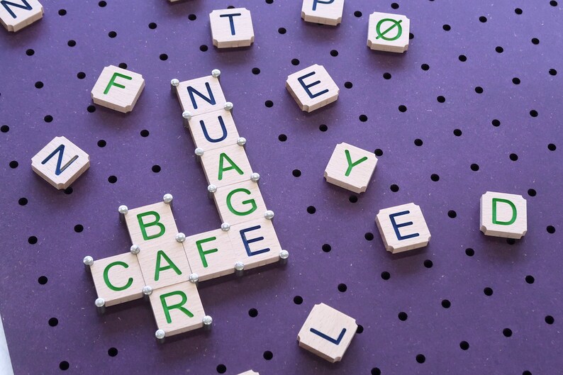 Wooden letters for pegboard image 1