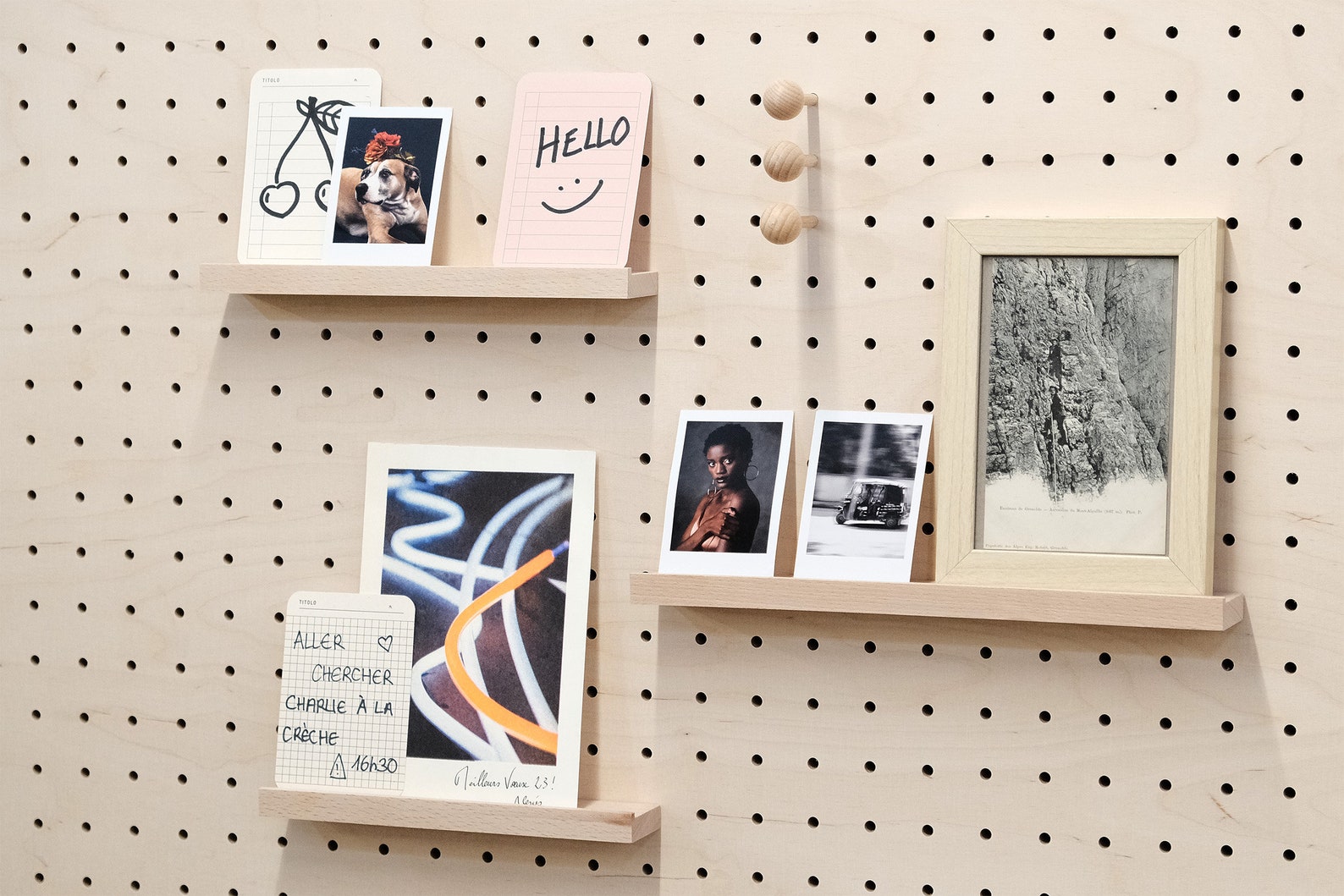Wooden Picture Rails for Pegboard - Accessories for Books, Exhibits ...