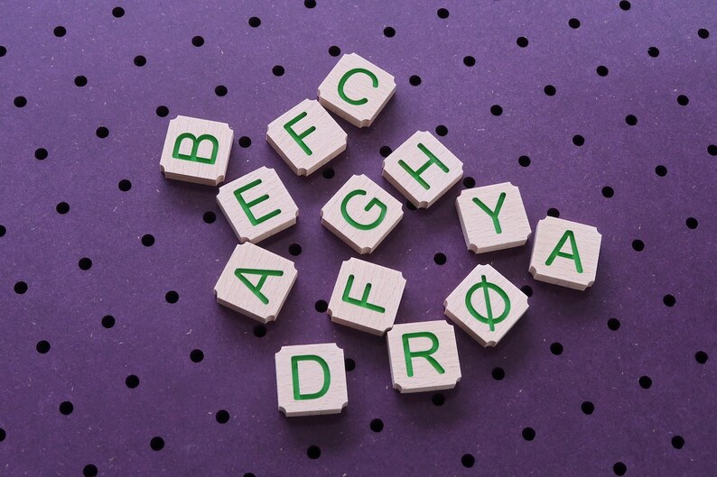 Wooden letters for pegboard image 6