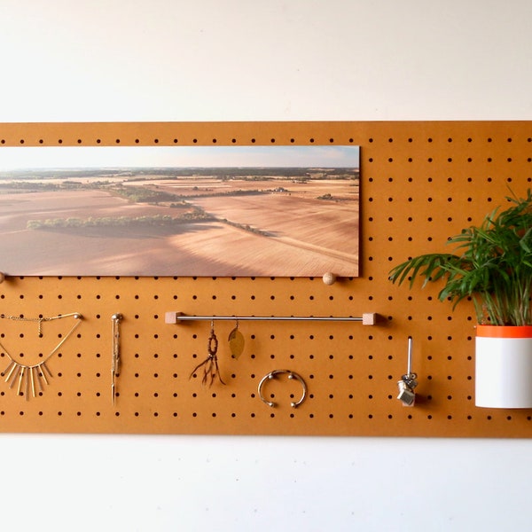 Pegboard 96x48 cm - decoration of the living room and bedroom - Yellow