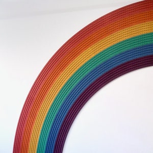Giant rainbow pegboard colourful wall shelf image 4