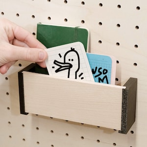 Hallway entryway organizer wooden shelf pegboard accessory