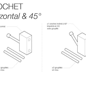 Crochet solide en plastique et acier pour pegboard Accessoire pour panneau perforé image 5