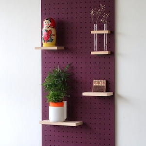 Pegboard 96x48 cm minimalist design shelf for living room and home decoration Purple image 1