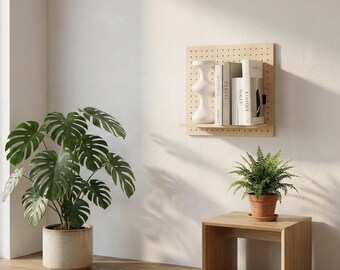 Minimalist wooden book shelf - size S