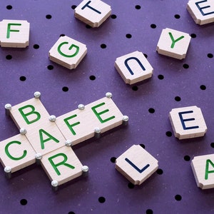 Wooden letters for pegboard image 5