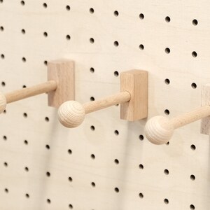 Coat rack minimalist wooden coat hooks entrance organizer image 2