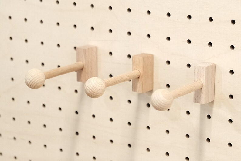 Coat rack minimalist wooden coat hooks entrance organizer image 2