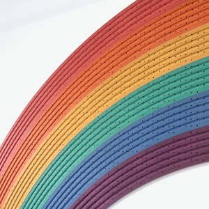 Giant rainbow pegboard colourful wall shelf image 8