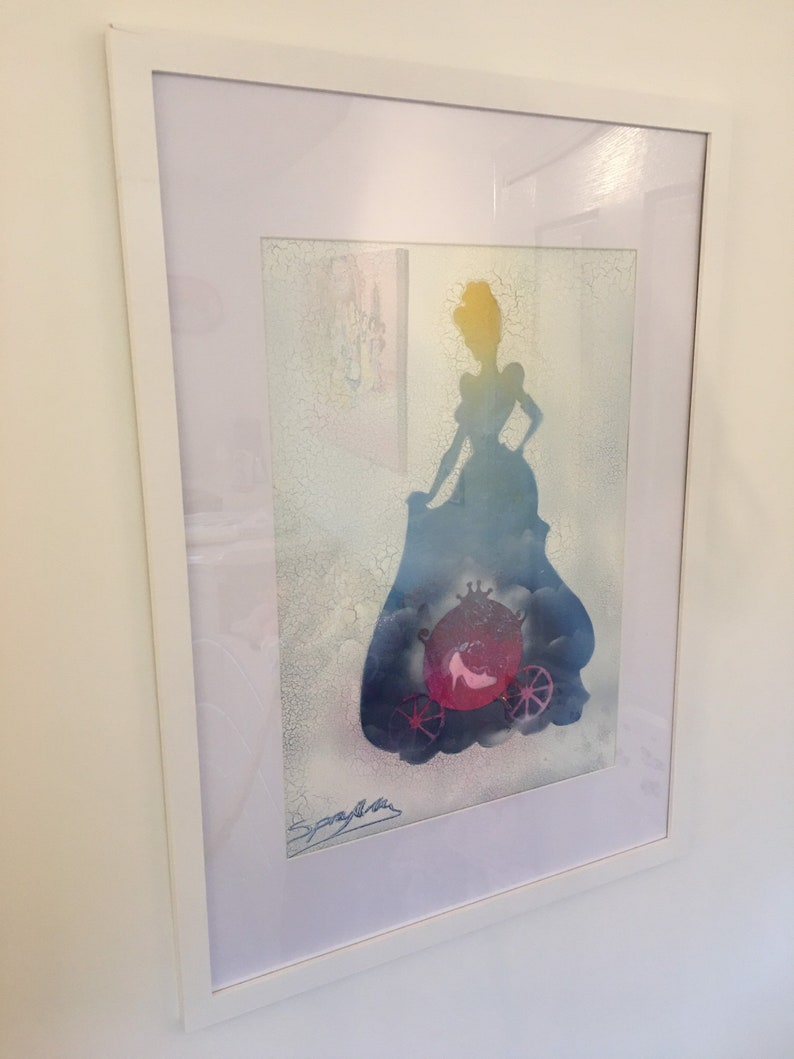Cendrillon Spray Paint Art Disney Etsy