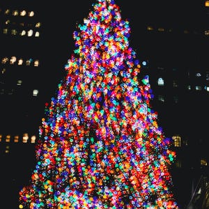 Merry Merry Christmas Tree Rockefeller Center Photo Print
