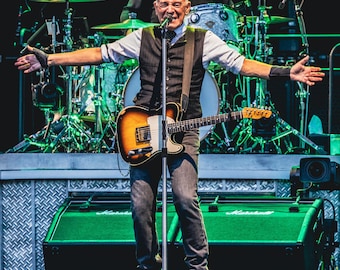 Impresión fotográfica de música rock de Bruce Springsteen 2024