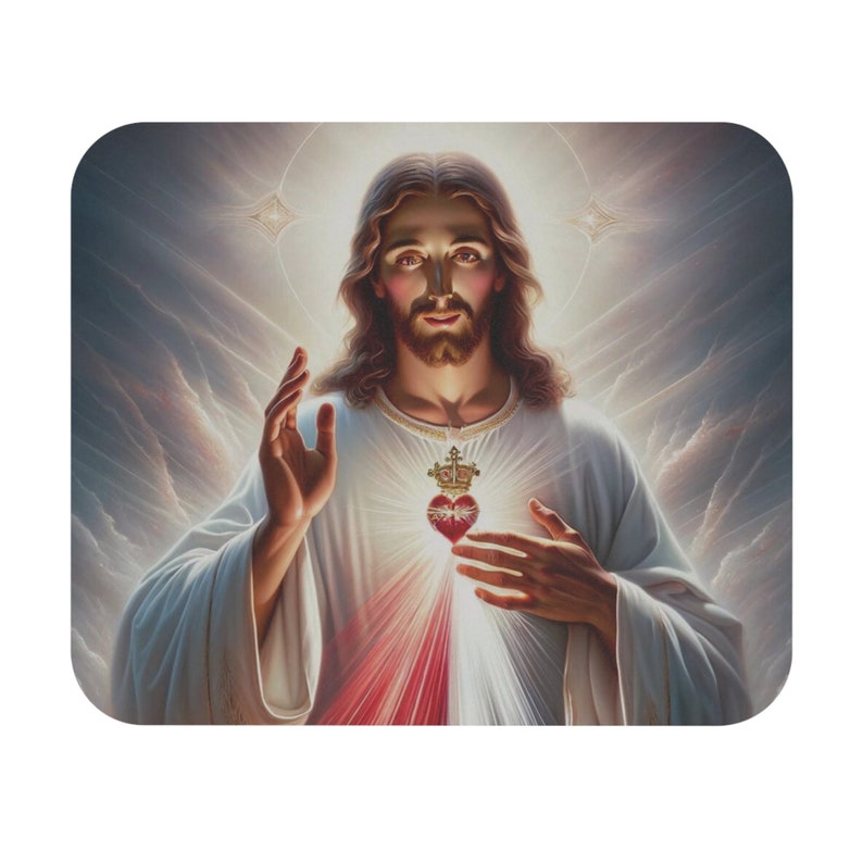 Jesus Mouse For Computer Divine Mercy Mouse Pad Jesus Mouse Pad Catholic Mouse Pad Religious ...