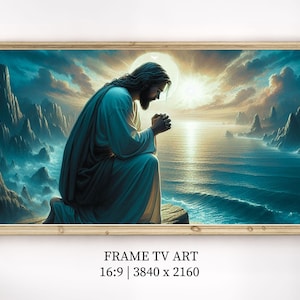 Jesus Praying Frame TV Art Catholic Samsung Frame TV Art Christian Religious Tv Art Jesus Christ Frame TV Art Digital Download