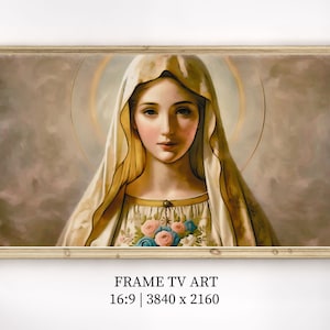 Virgin Mary Frame TV Art Catholic Samsung Frame TV Art Christian Religious Tv Art Blessed Mother Frame TV Art Digital Download Mother of God