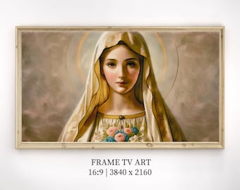 Rama telewizyjna Matki Boskiej Sztuka katolicka Rama telewizyjna Samsung Sztuka telewizyjna chrześcijańska Religijna Sztuka telewizyjna Błogosławiona Matka Boska Sztuka telewizyjna Pobierz cyfrowo Matka Boska