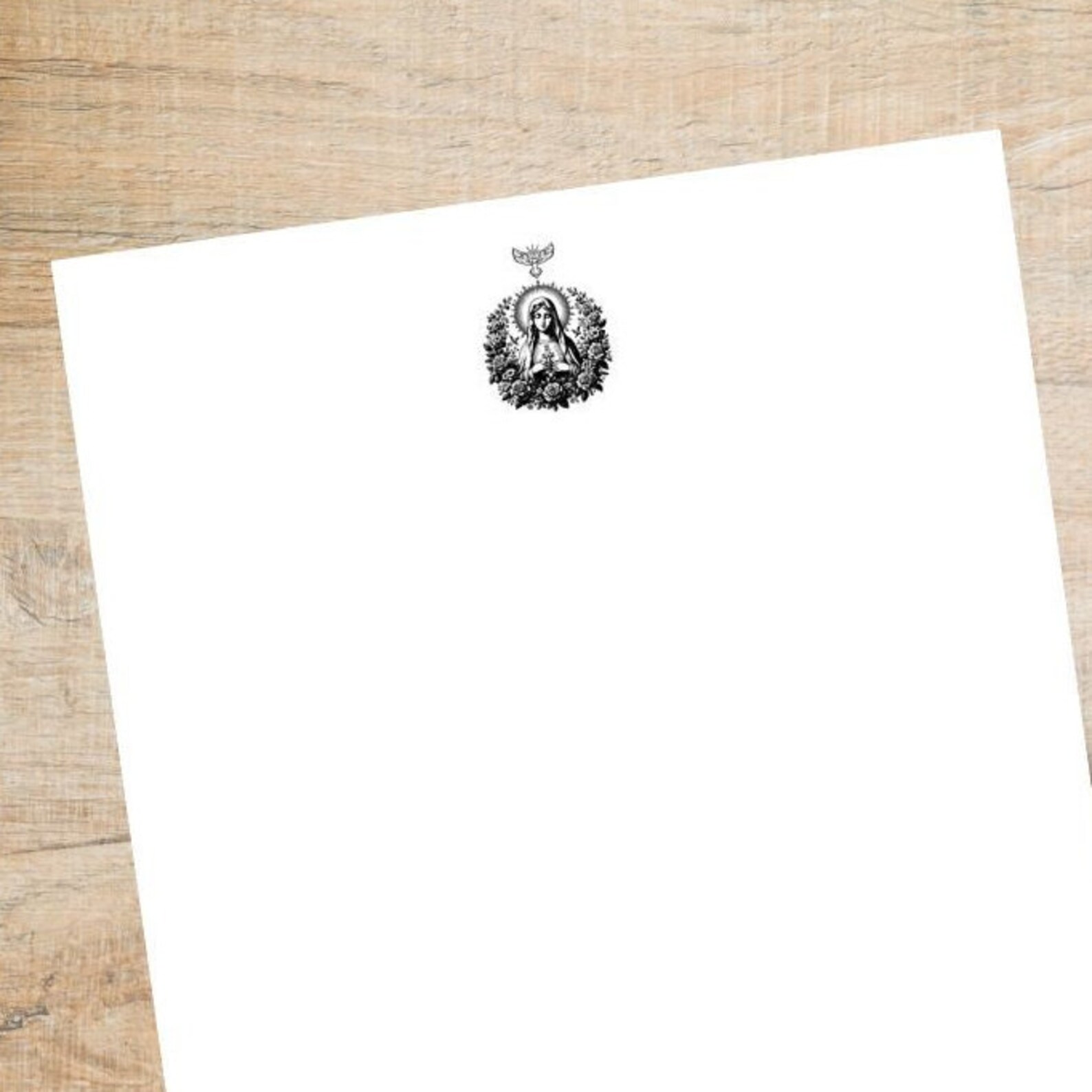 Catholic Note Taking Paper.pdf Printable Catholic Stationary Virgin Mary Stationary Writing Paper ...