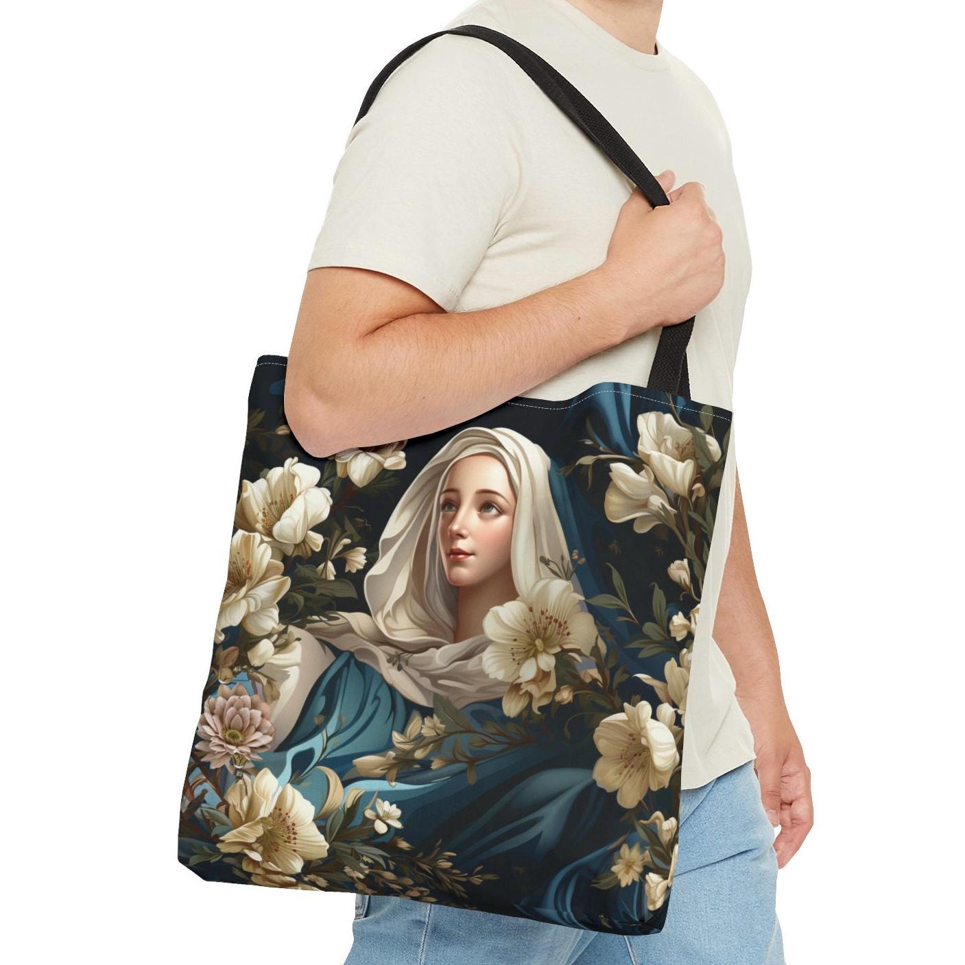 Virgin Mary Tote Bag | Mother Mary Tote Bag | Canvas Tote Bag ...