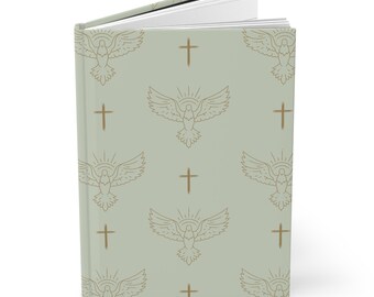 Diario de tapa dura del Espíritu Santo Diario de oración de confirmación Diario de oración católica floral Estudio bíblico Diario de Lectio Divina Regalo para