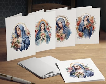 Virgin Mary Greeting Cards Set | Catholic Greeting Cards Set | Religious Greeting Card Pack | Religious Note Cards |
