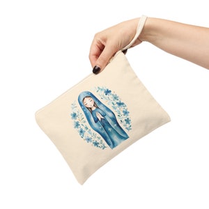 Kapelle Schleier Masse Tasche Katholische Maria Tasche Muttergottes Rosenkranz Beutel Tote Baumwolle Leinwand Reißverschluss-Beutel Kinder katholische Zubehör Tasche